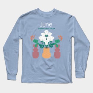 June Birth Flowers Long Sleeve T-Shirt